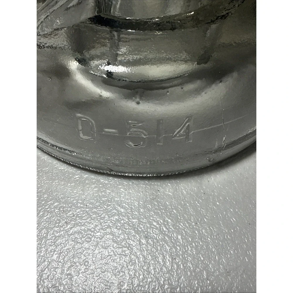 Hemingray D-514 Large‎ Petticoat Clear Glass Saddle Insulator (has Crack)